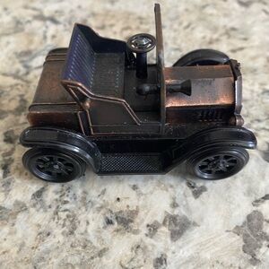 Vintage Style Pencil Sharpener Kids Toy Car - Black and Bronze Like New